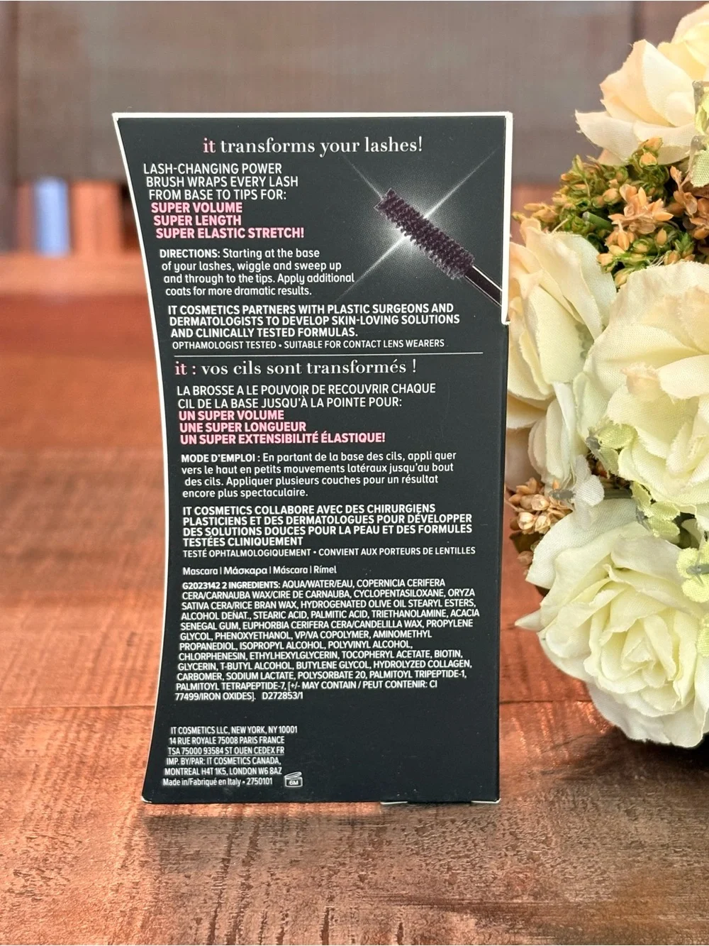 New IT COSMETICS Superhero ELASTIC STRETCH Volumizing MASCARA in SUPER BLACK!